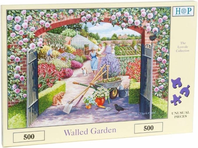 House of Puzzles Walled Garden - 500 Piece Jigsaw Puzzle