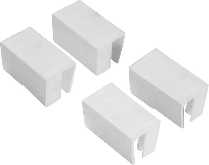 Reserve Kunststof Kappen voor Horrenframe (Set van 4) - Wit
