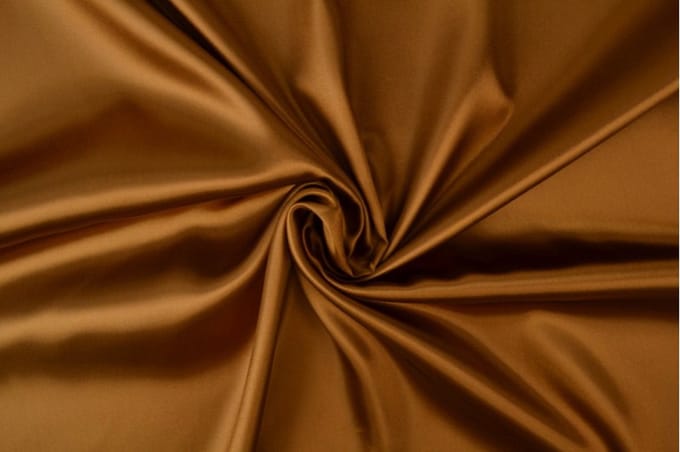 15 meter chiffon stof - Donker okergeel - 100% polyester