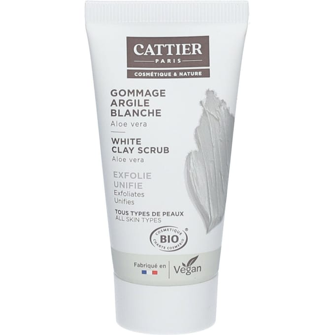 Cattier Organic Witte Klei Scrub 30 ml
