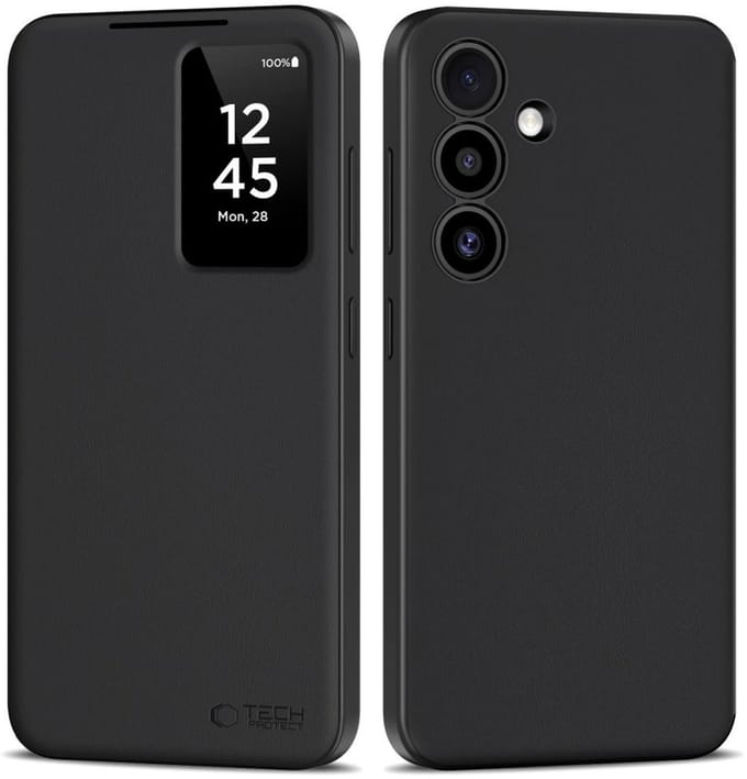 Tech-Protect Smart Wallet Case for Samsung Galaxy S25+ - matt black
