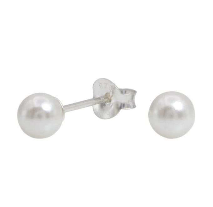 La Rosa Princesa Parel Oorbellen Zilver 5mm