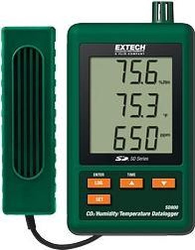 Extech SD800 SD800 Multidatalogger Te meten grootheid Temperatuur, Koolstofdioxide, Luchtvochtigheid 0 tot 50 °C 10 tot 90 % Hrel