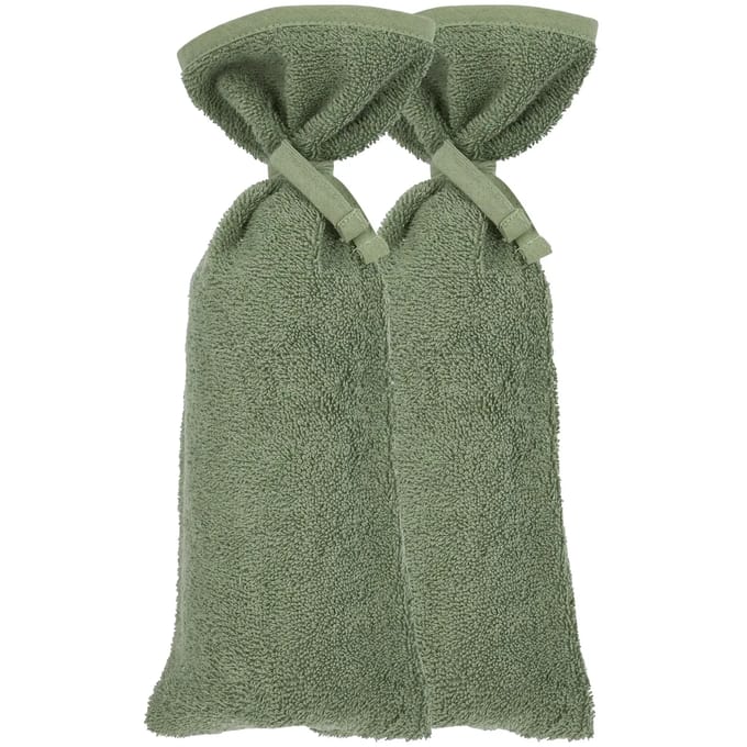 Meyco Baby Uni kruikenzak - 2-pack - badstof - forest green