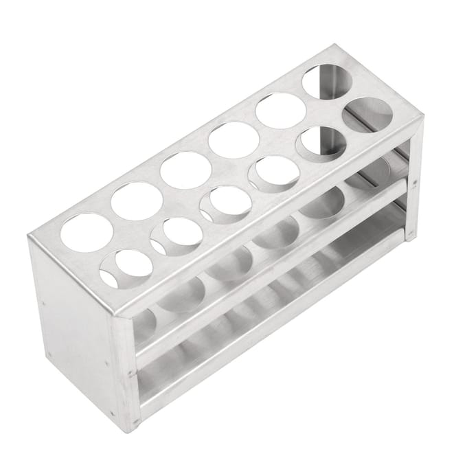 Reageerbuishouder 304 Roestvrij Staal Reageerbuishouder Rek voor Laboratorium en Studio 23mm 12 Gaten gray