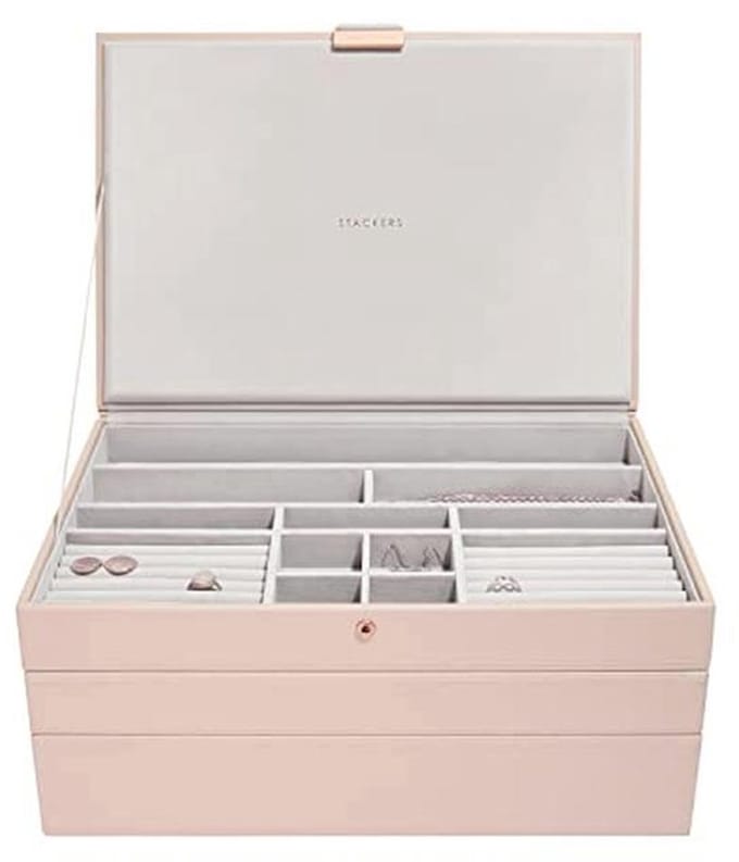Roze supergrote sieradendoos - set van 3 voor optimale organisatie