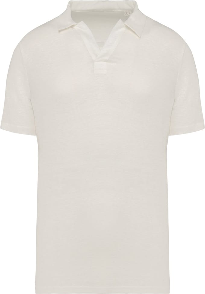 Spasso Linnen herenpolo SP220 - Ivory - S
