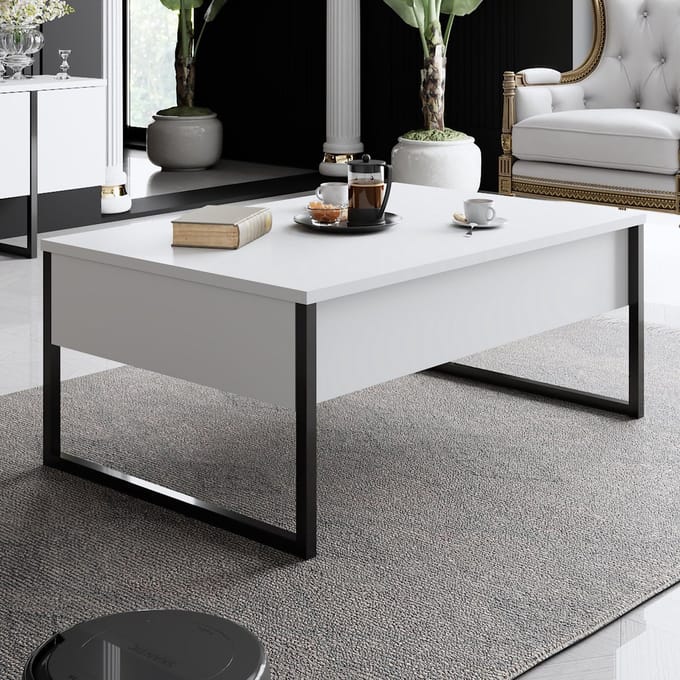 Salontafel Luxe Wit/Zwart