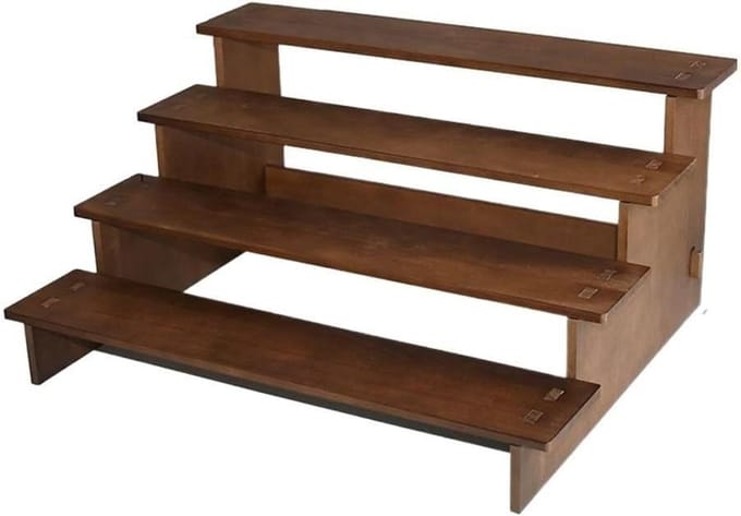 Sieradenhouder - Sieradenstandaard - Sieraden Organiseren - Vierlaags Splitsbaar - Groot - Houtkleur
