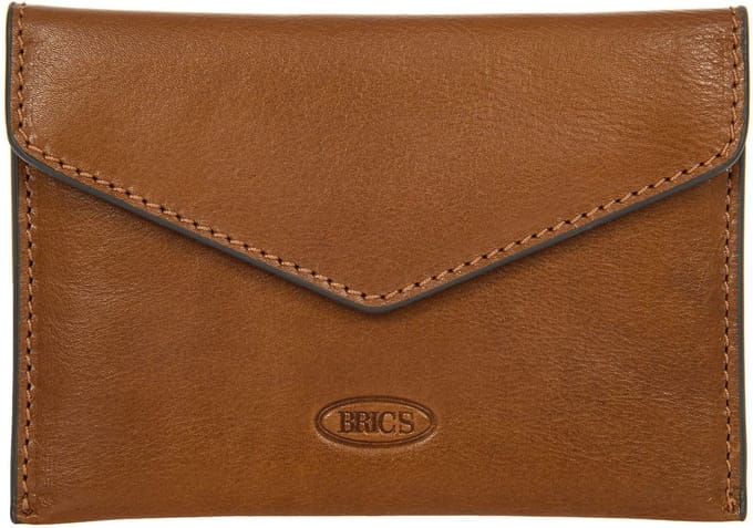 BRIC'S Leren Portemonnee Volterra Slim Pochette Tobacco Bruine