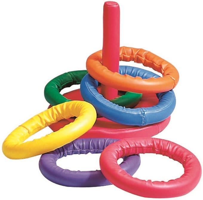 Spordas ringwerpspel kinderspeelgoed kleurrijk schuim.