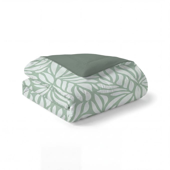 Byrklund Dekbed zonder overtrek Clean Leaves - 140x200 - 100% Polyester - Groen