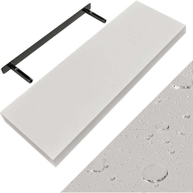 Casaria Wandplank Zwevend - 70 cm 15kg Belastbaar - Mat Wit