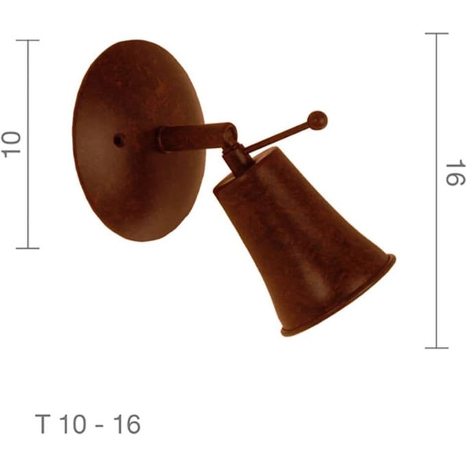 Menzel Pusta wandspot 1-lamp, bruin-zwart