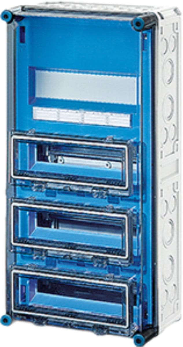 Hensel Mi 1443 automatenkast 36 modules met 3 klapdeksels en een extra DIN-rail (Mi 1443)