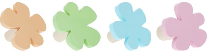 Home & Styling Kapstokken Bloemen - Set van 4 stuks - Multi
