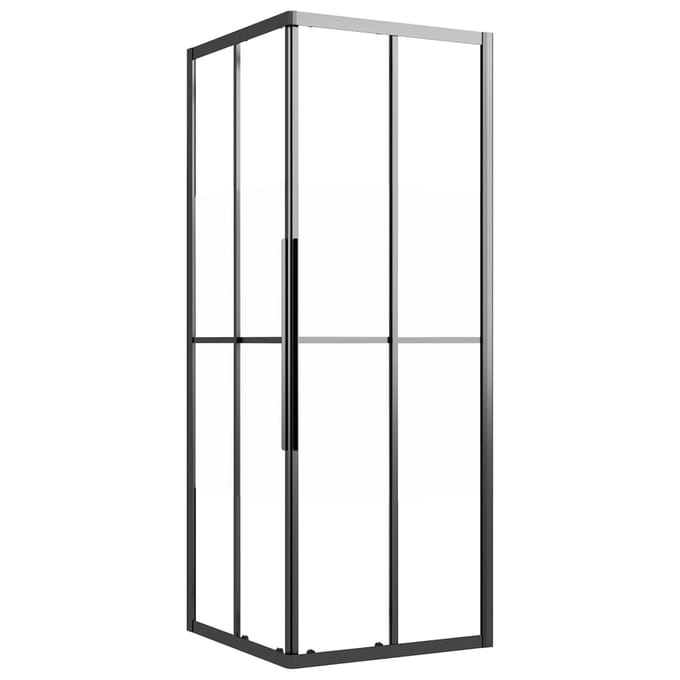 vidaXL - Douchecabine - 80x80x180 - cm - halfmat - ESG - zwart