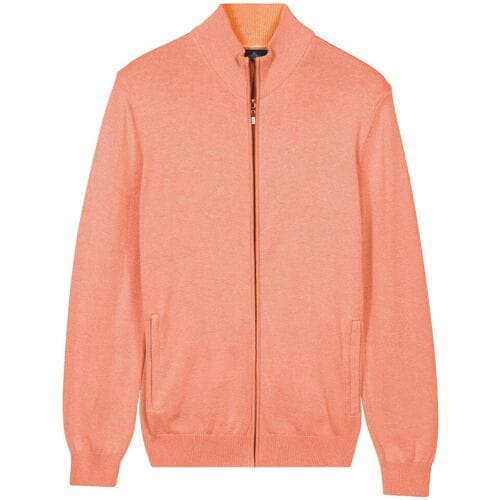 Baileys Vest Fine Knit Full Zip Abrikoos / male