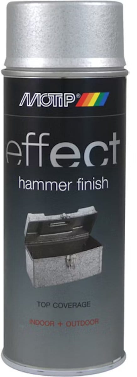 Motip spuitverf Effect Hammer Finish - hamerslag-effect - zilver 400 ml