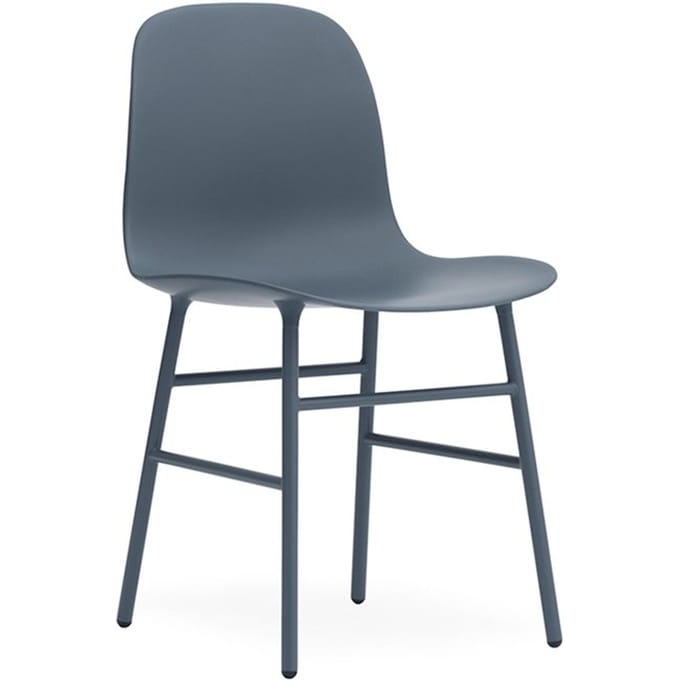 Normann Copenhagen - Form stoel met metalen frame - blauw