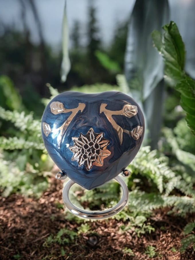 Mini urn Hart Sunflower Blue