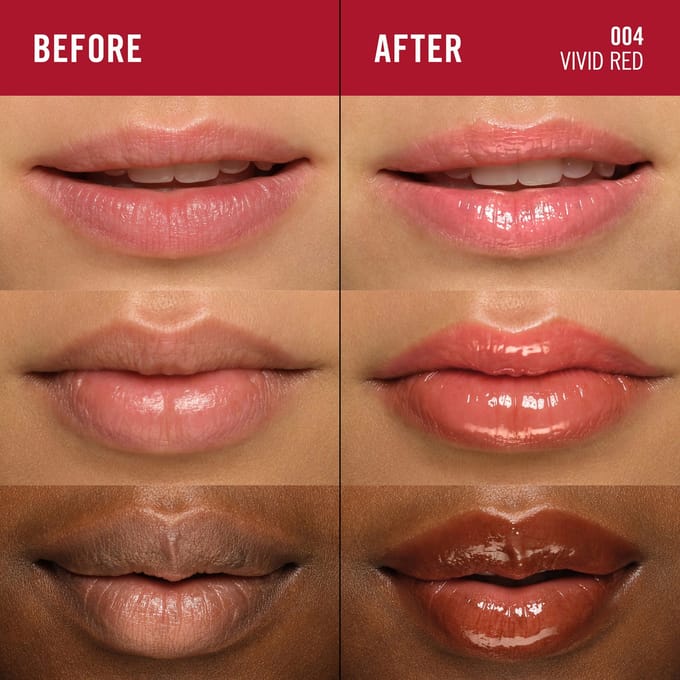 Oh My Gloss! Lip Oil 004 Vivid Red 4.5 ml – Lip Oil, Hydrating, For Women, Vivid Red, Suitable For Daily Makeup