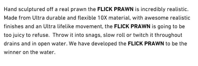 Chasebaits Flick Prawn 95 mm 4 gram zinkend kunstaas 02 (4857)