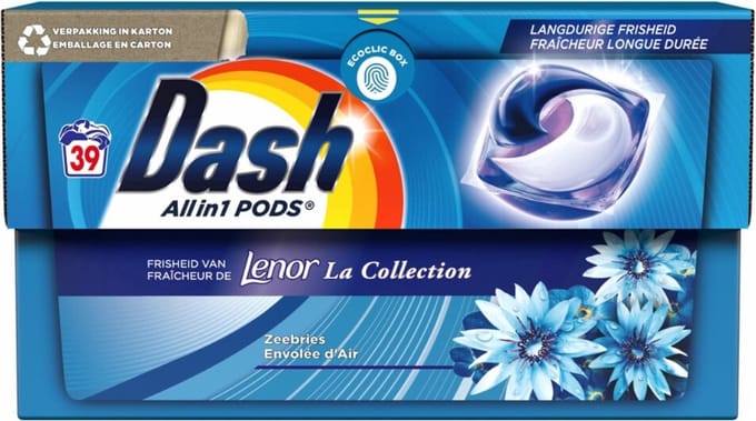 Dash - Wasmiddel - Pods - Zeebries - Frisheid van Lenor - 39wb/889,2g