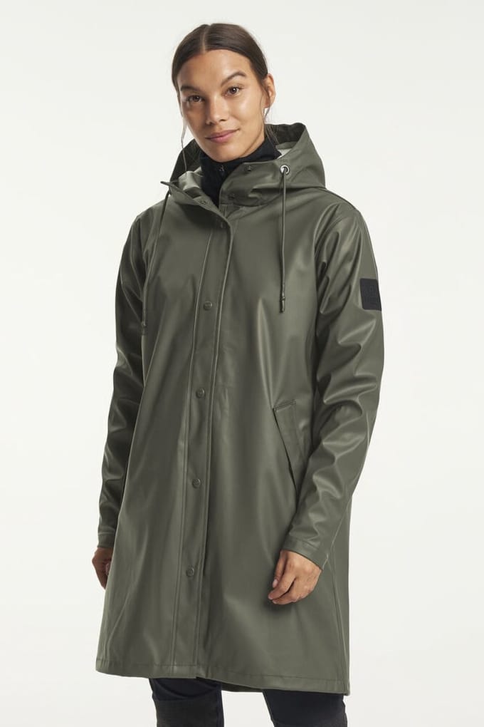 Regenjas Dames - Tenson Regenjas Dames Dames Apelviken PU Coat W Four leaf clover - Maat