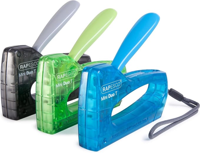 Set van 3 Compacte Nietpistolen met Nietjes voor Kleding en Decoratie