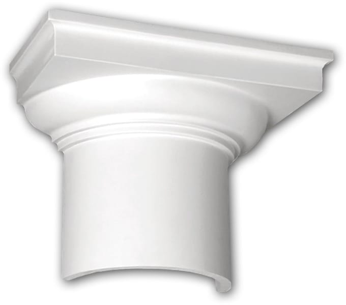Halve zuilen kapiteel 115002 Profhome Zuil Sierelement Dorische stijl wit