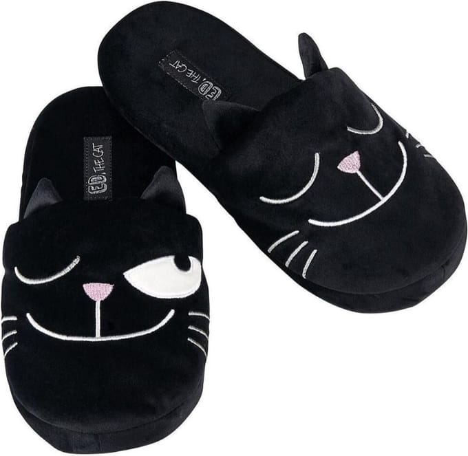 Moses Sloffen Ed, The Cat Polyester/rubber Zwart Maat 36-42