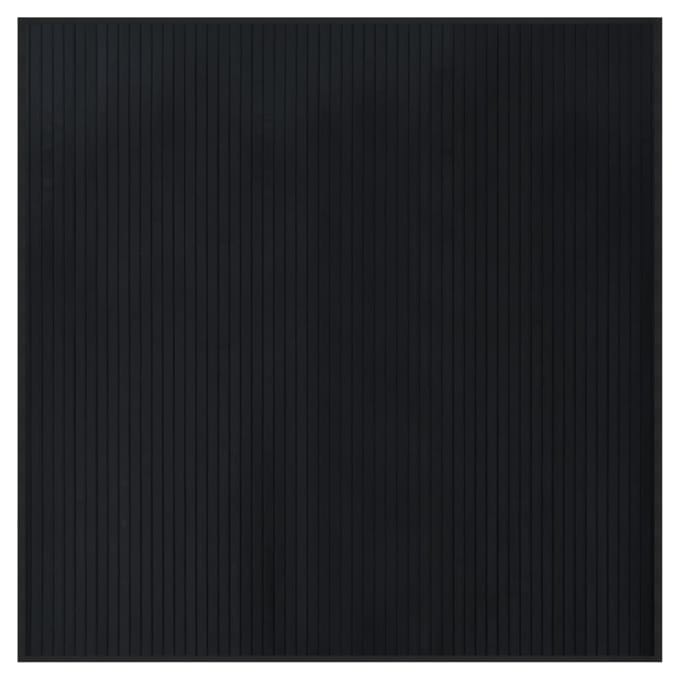 vidaXL - Vloerkleed - vierkant - 100x100 - cm - bamboe - zwart