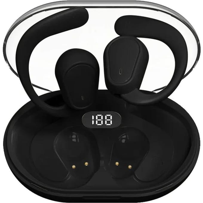 Bluetooth 5.3 Koptelefoon Oorhaak Oortelefoons Draadloze Oortelefoons HiFi Stereo Waterdichte Headsets Ruisonderdrukkende Oordopjes black