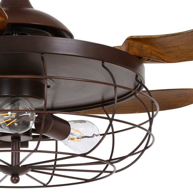Beacon Lighting Plafondventilator Fanaway Industri bruin stil