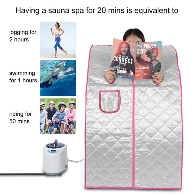 2L Verbeterde Home Spa Stoom Sauna Tent Gewichtsverlies Lichaam & Gezicht Spa Machine AU PLUG white
