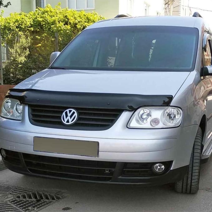 Motorkapafdekking en winddeflector voor Volkswagen Caddy van 2004 tot 2010