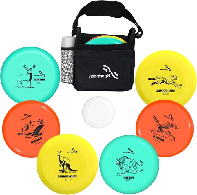 Disc golfschijven set - Discgolf starter set - Buiten sporten - Land dieren thema