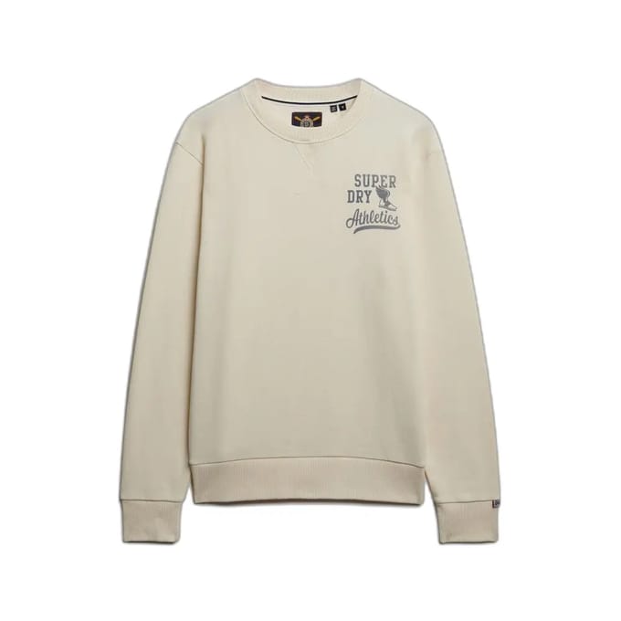 Superdry Athletic Essential Crew Sweatshirt Beige S Man
