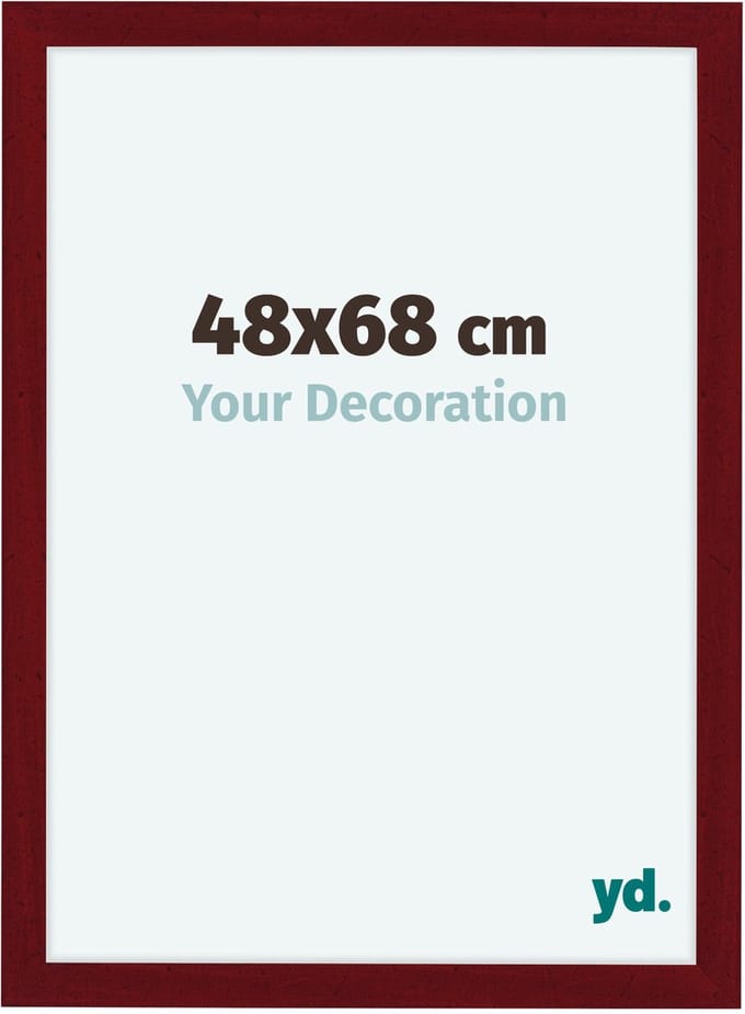 Your Decoration - Fotolijst 48x68 cm - MDF - Wijnrood Geveegd - Como