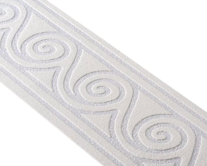 GRAFISCHE BEHANGRAND | Zelfklevend - grijs zilver glitter - A.S. Création Only Borders 11