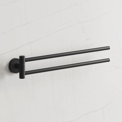 Kronenbach Lima 2.0 Black towel rail 2-arm 46.5 cm 29.200.070.0005