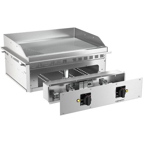 GGM Gastro Elektro Einbau Bratplatte - 9 kW - Gerillt - Brattfläche: 744x484mm