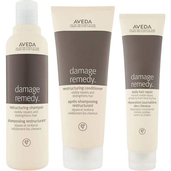 Aveda Damage Remedy Restructuring Shampoo & Conditioner with Daily Repair Trio Bundle