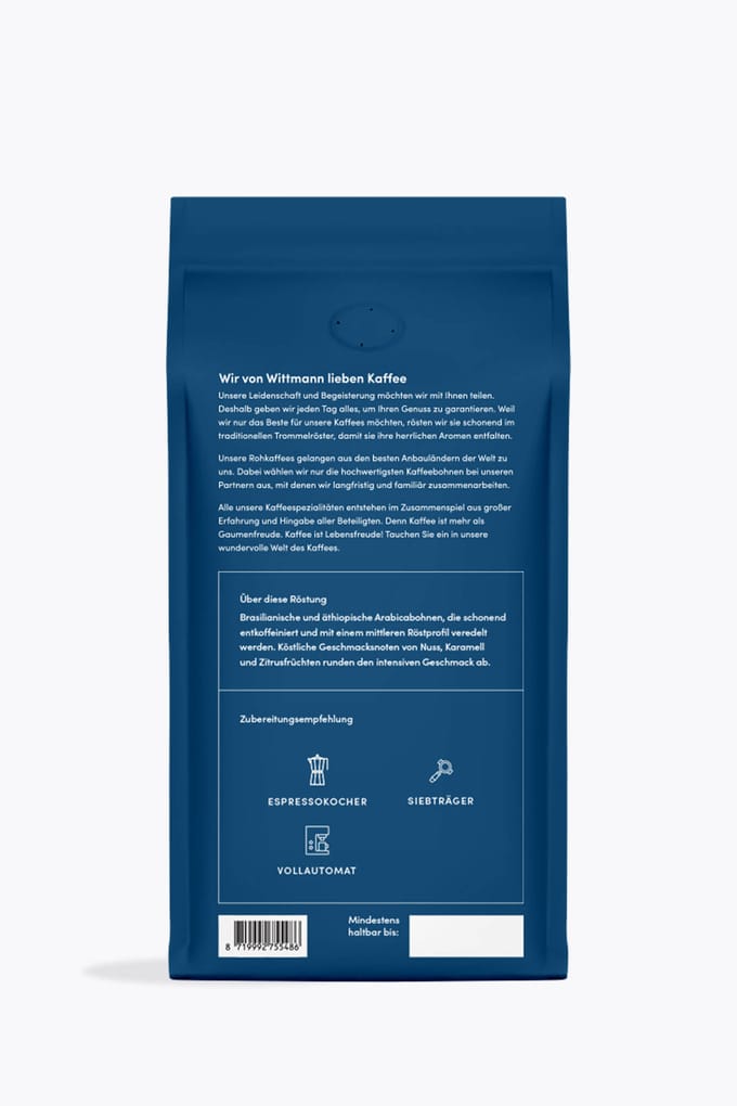 Wittmann Kaffee Wittmann cafeïnevrije koffie 1kg