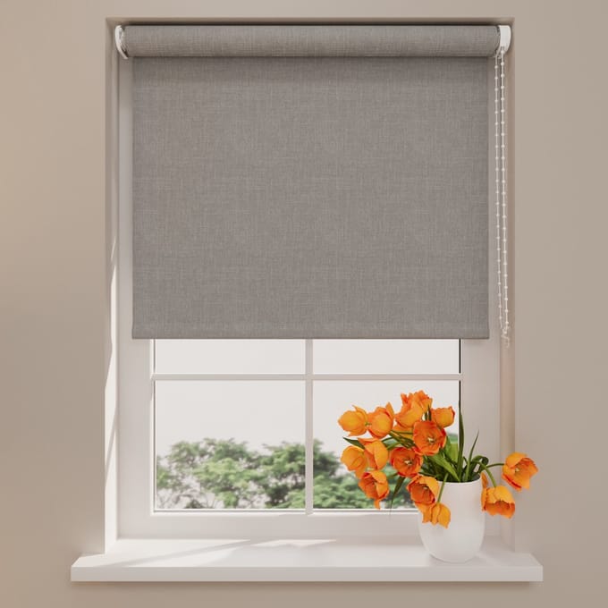 Rolgordijn Easy Texture - Verduisterend - Light Grey - 80 x 190