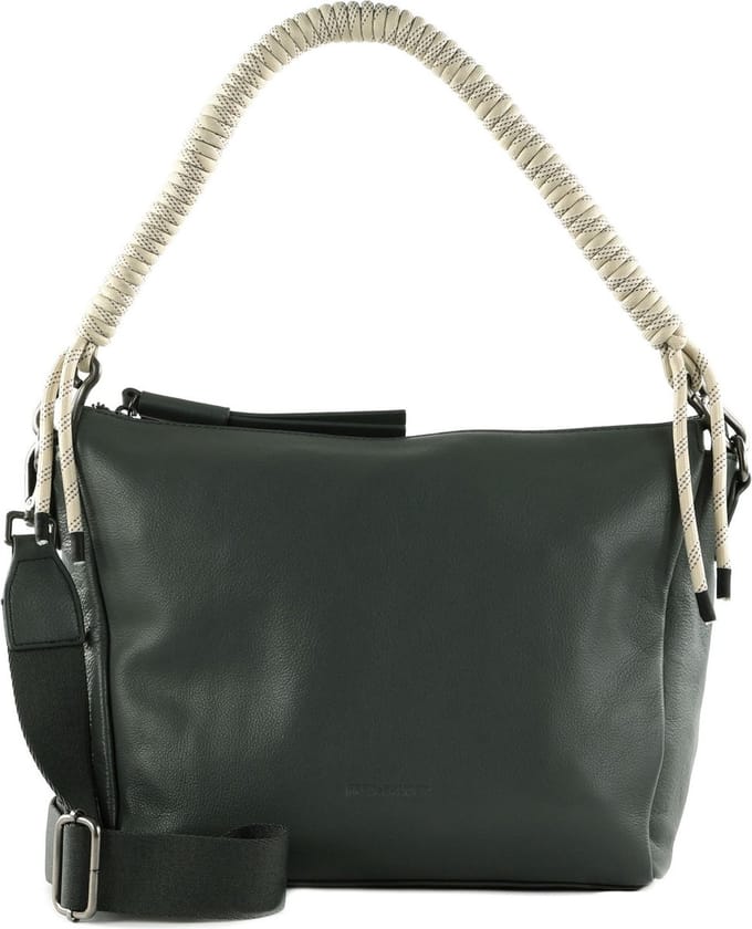 FREDsBRUDER Leren Schoudertas Nea Big Crossbag Blue Grey Blauwgrijs