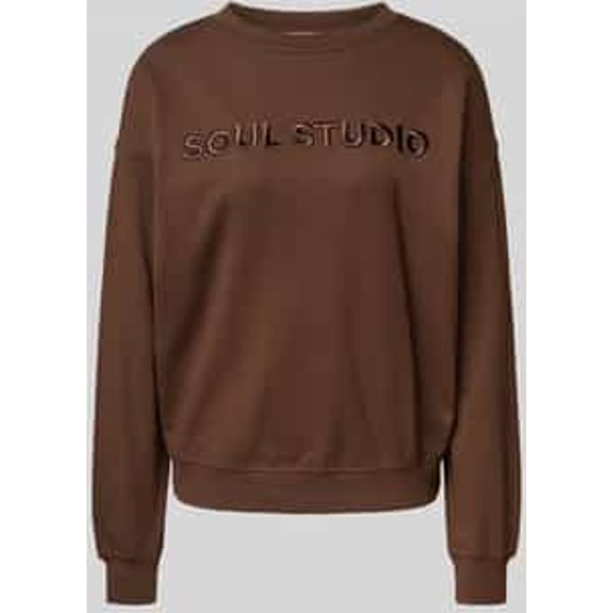 Sweatshirt met statementstitching, model 'SOUL STUDIO'