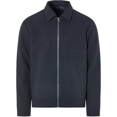 LIVERGY Heren jas wollen look (Marineblauw, S (44-46))