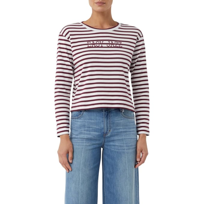 Comma Sweatshirts Burgundy Größe: 44 | Hemden Outlet | Damen | Braun